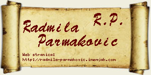 Radmila Parmaković vizit kartica